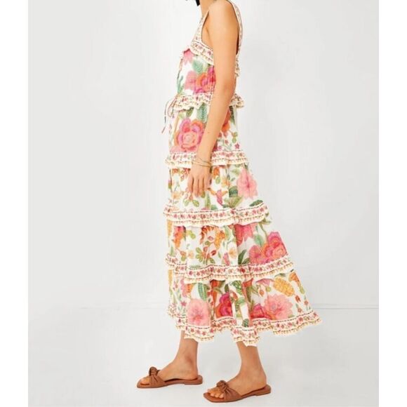 Farm Rio Off-White Macaw Bloom Midi Dress – NWT Size Medium – SOLD OUT ONLINE - Picture 12 of 16
